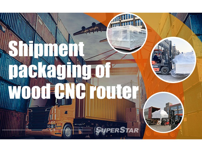 Enrutador CNC de madera en embalaje